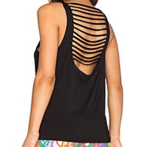 Trina Turk Strap Back Tank in Black, Size Small